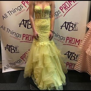 Yellow prom dress